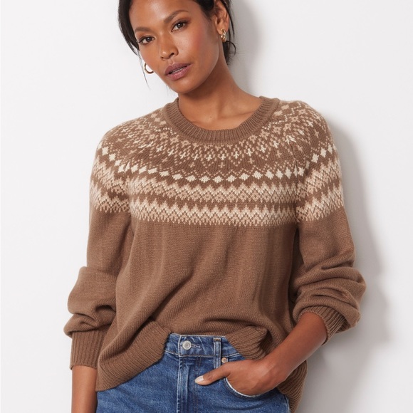 Evereve Sweaters Evereve Fair Isle Sweater Large Poshmark